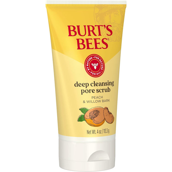 Gommage profond des pores à l'écorce de pêche et de saule par Burts Bees pour femme - Gommage 4 oz - Paquet de 6