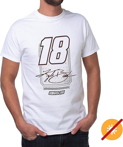 NASCAR Mens Classic Crew Tee - Kyle Busch - 10 White par DelSol pour homme - T-shirt 1 pièce (2XL)