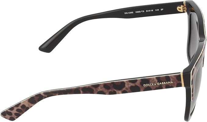 Dolce and Gabbana DG 4262 1995-T3 - Top Leopard On Black-Grey Gradient Polarized by Dolce and Gabbana for Women - 54-18-140 mm Sunglasses