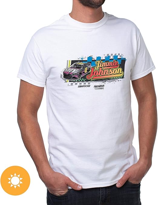 NASCAR Mens Classic Crew Tee - Jimmie Johnson - 6 White par DelSol pour homme - T-shirt 1 pièce (S)