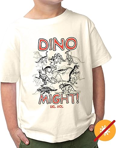 T-shirt ras du cou pour enfants - Dino Might par DelSol pour enfants - T-shirt 1 pièce (3T)