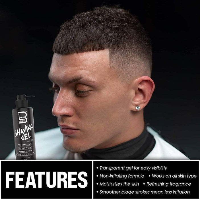 L3VEL3 Transparent Aqua Shaving Gel (6 Pack, 12 Pack)