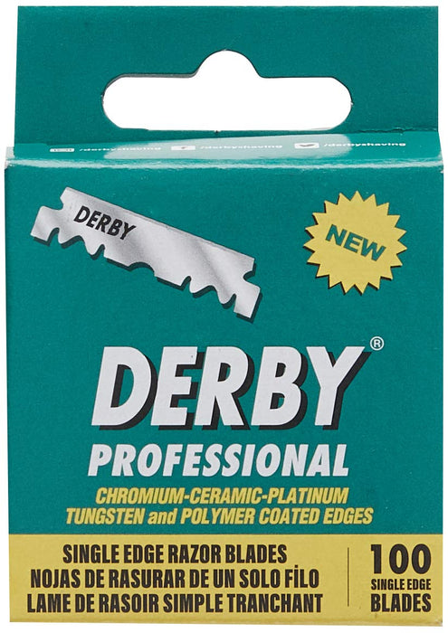 Cuchillas de afeitar Derby Prof de un solo filo para colgar