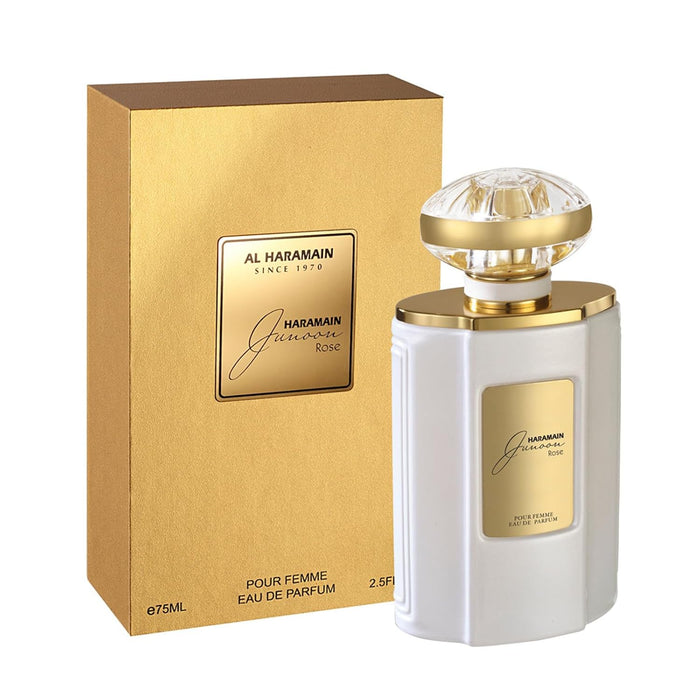 Junoon Rose de Al Haramain para mujeres - Spray EDP de 2,5 oz