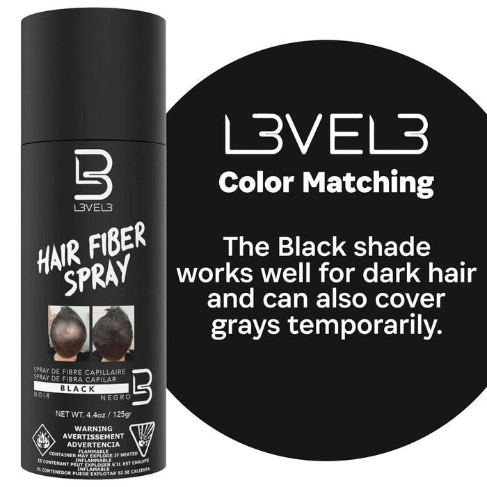 L3VEL3 Hair Fiber Spray 4.4 oz - Multipack