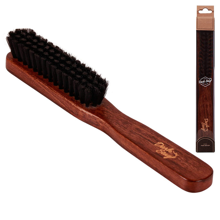 Dark Stag cepillo profesional para desvanecimiento, cerdas suaves de madera, cepillo para barba y salón de barbería 