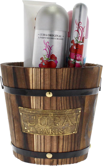 Cuba Heartbreaker by Cuba for Women - 4 Pc Gift Set 3.3oz EDP Spray, 1.7oz EDP Spray, 6.6oz Body Spray, 6.6oz Body Splash