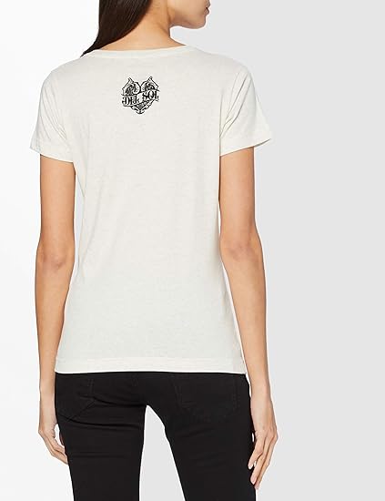 Women Crew Tee - Ornate Owl - Gris par DelSol pour Femme - 1 Pc T-Shirt (Moyen)