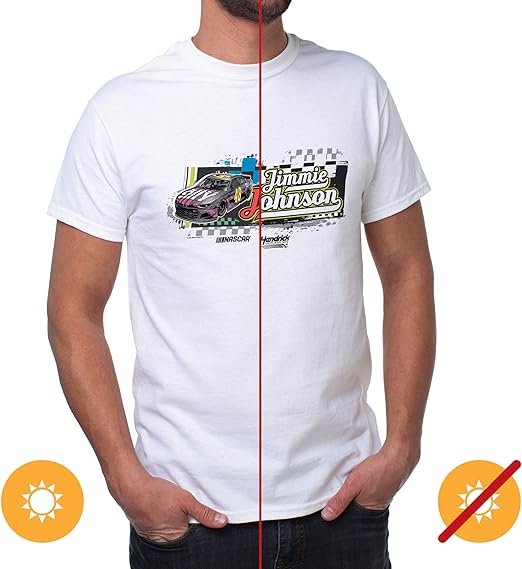 NASCAR Mens Classic Crew Tee - Jimmie Johnson - 6 White par DelSol pour homme - T-shirt 1 pièce (S)