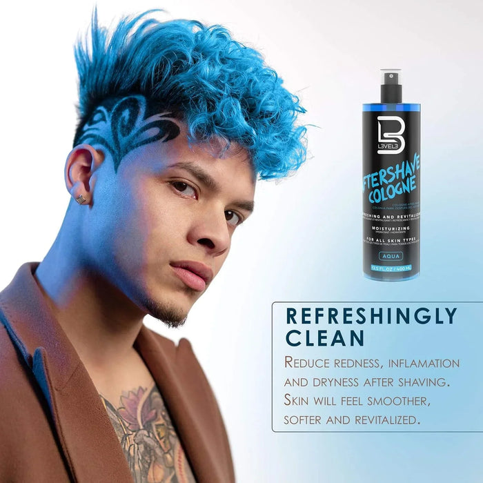 L3VEL3 After Shave Cologne Aqua 13.5 oz