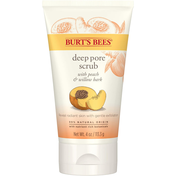 Gommage profond des pores à l'écorce de pêche et de saule par Burts Bees pour femme - Gommage 4 oz - Paquet de 6