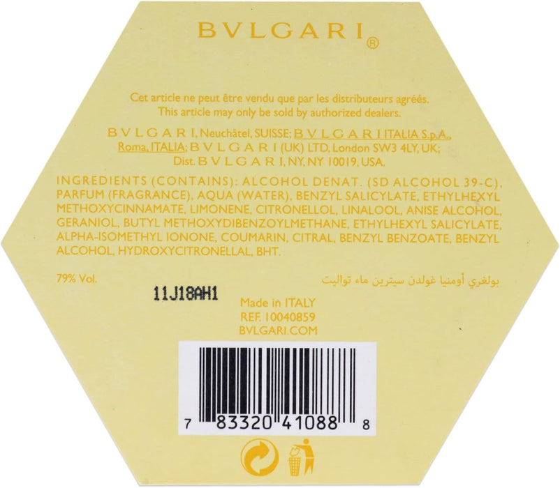 Bvlgari Omnialandia Golden Citrine by Bvlgari for Women - 2.2 oz EDT Spray (Limited Edition)