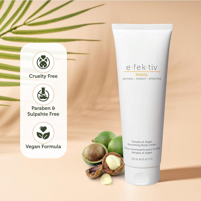 Crème pour le corps nourrissante Tamanu et Argan par e.fek.tiv pour unisexe - Crème pour le corps 8,45 oz