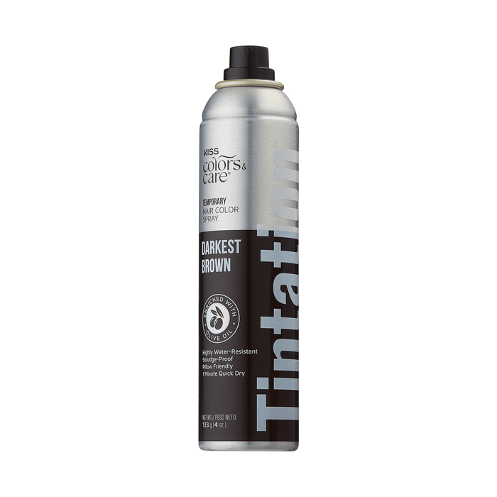 Kiss Express Tintation Temporary Hair Color Spray - Darkest Brown, 2.82 oz