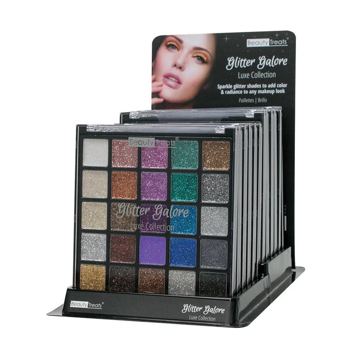 BEAUTY TREATS Glitter Galore Luxe Collection Palette Display Set, 12 Pieces