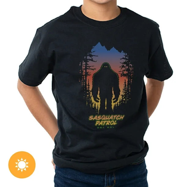 T-shirt ras du cou pour enfants - Sasquatch - Noir par DelSol pour enfants - T-shirt 1 pièce (YS)