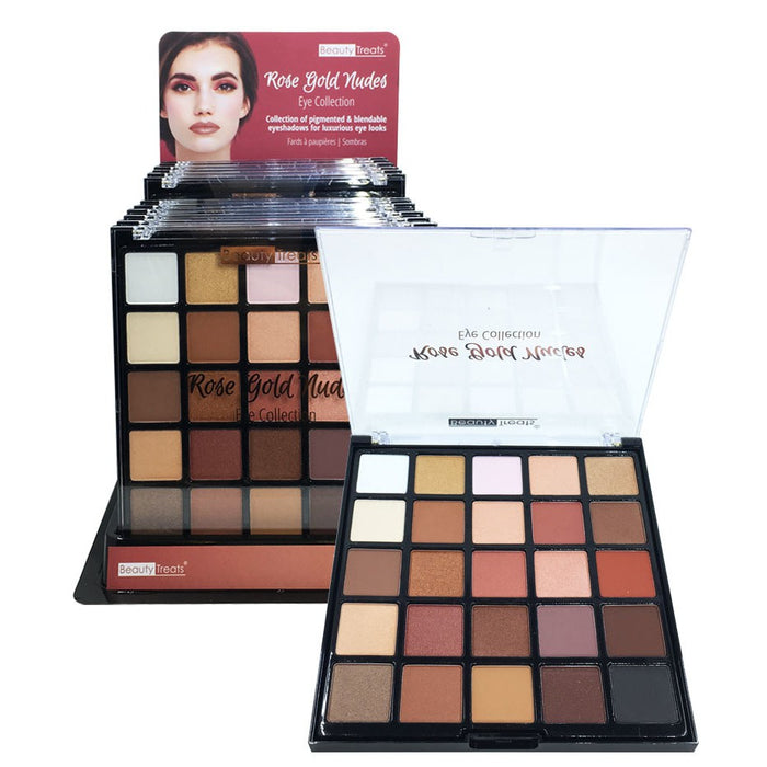 BEAUTY TREATS Palette de collection pour les yeux Nudes en or rose