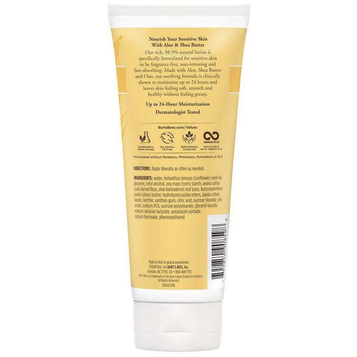 Loción corporal de aloe y manteca de karité de Burts Bees para unisex - Loción corporal de 6 oz