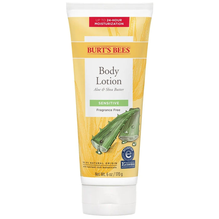 Loción corporal de aloe y manteca de karité de Burts Bees para unisex - Loción corporal de 6 oz