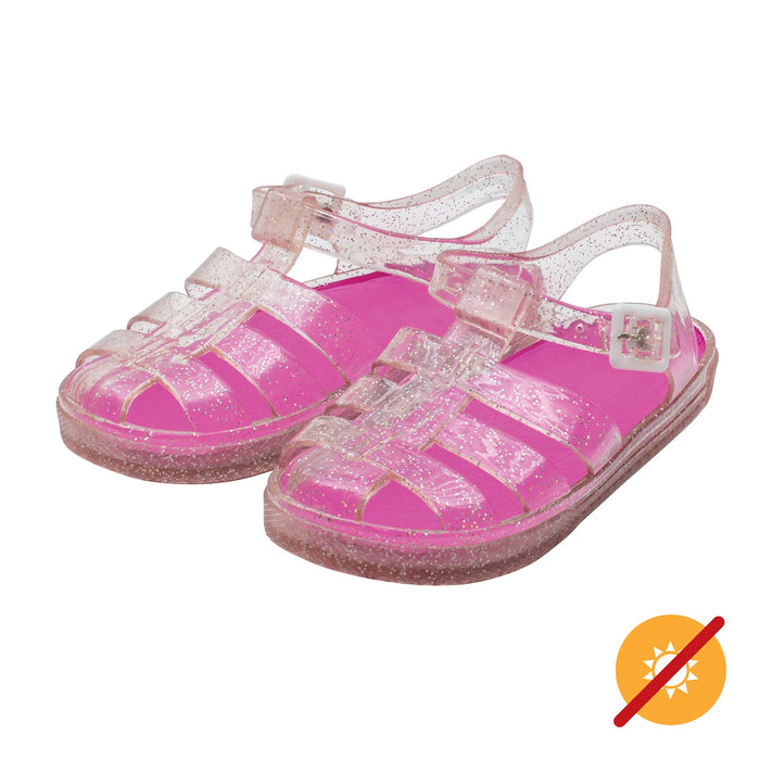 Chaussures Jellies Heart Sole Girl - 8 Rose par DelSol pour Enfants - 1 Paire de Chaussures