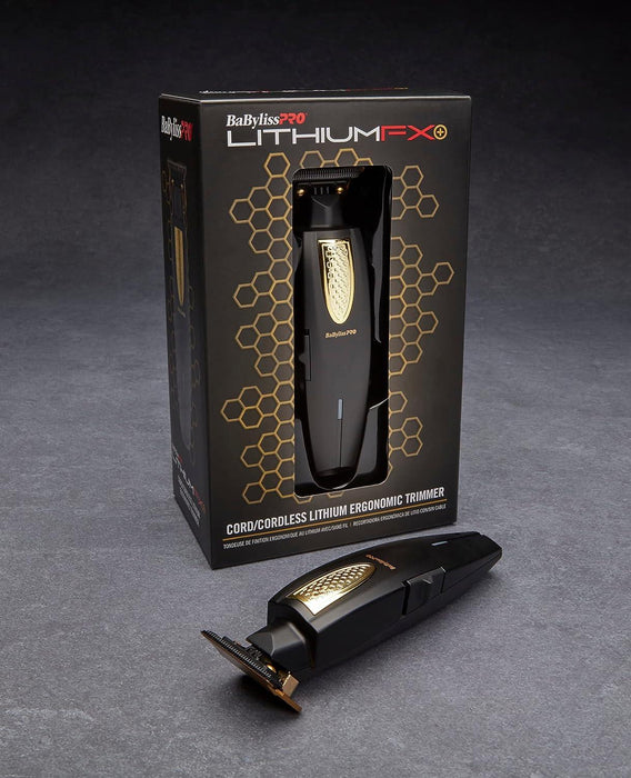 Babyliss Pro Lithiumfx Cord / Cordless Ergonomic Trimmer - Gold BB-FX773N - BarberSets