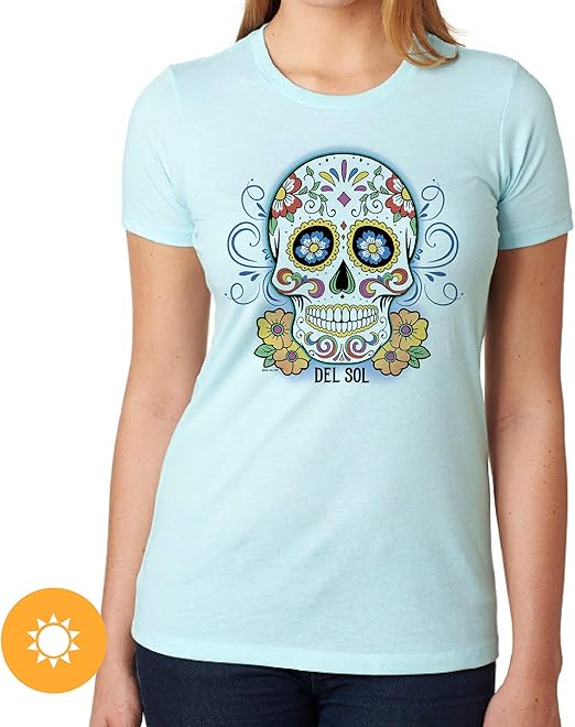 T-shirt Day of the Dead - Ice Blue par Delsol pour unisexe - 1 Pc T-Shirt (Medium)