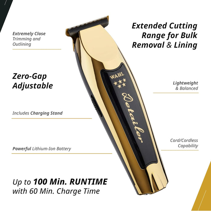 Wahl Cordless Detailer Li Trimmer T-Wide Gold (Limited Edition)