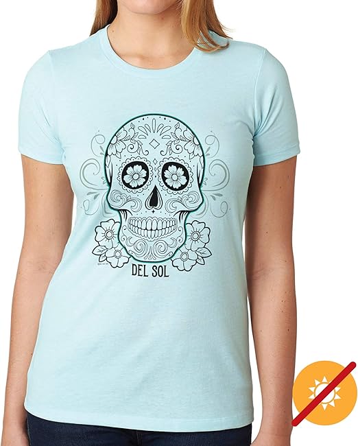 T-shirt Day of the Dead - Ice Blue par Delsol pour unisexe - 1 Pc T-Shirt (Medium)