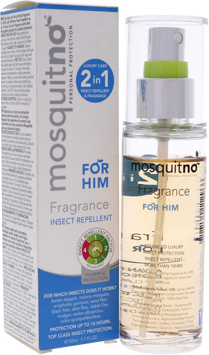 Fragancia Mosquitno para él de Mosquitno para hombres - Spray corporal de 1.7 oz