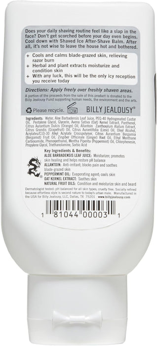 Baume après-rasage rafraîchissant à glace rasée de Billy Jealousy pour hommes - Baume après-rasage 3 oz