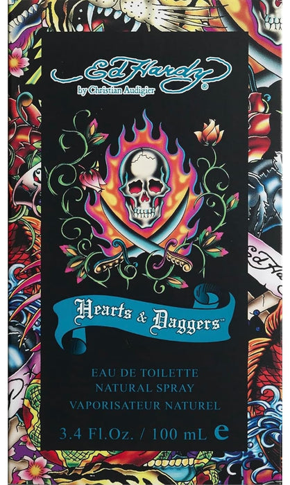 Ed Hardy Hearts and Daggers by Christian Audigier for Men - 3.4 oz EDT Spray