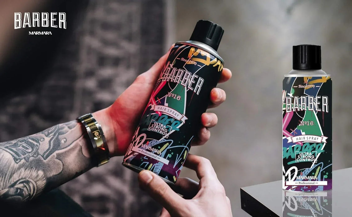 Marmara Barber Hair Spray No.16 Ultra Strong 13.5 oz 6x Pack