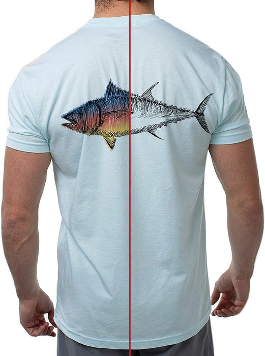 T-shirt classique pour hommes - Big Fish-Ice Blue par DelSol pour hommes - T-shirt 1 pièce (moyen)