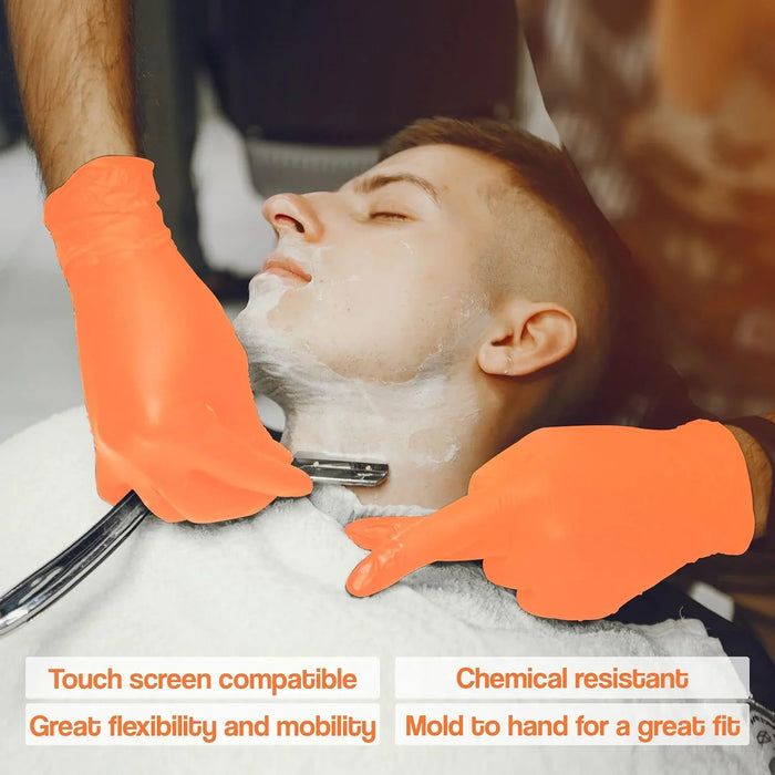 L3VEL3 Professional Nitrile Gloves Orange - 10 Pack, 1000 ct