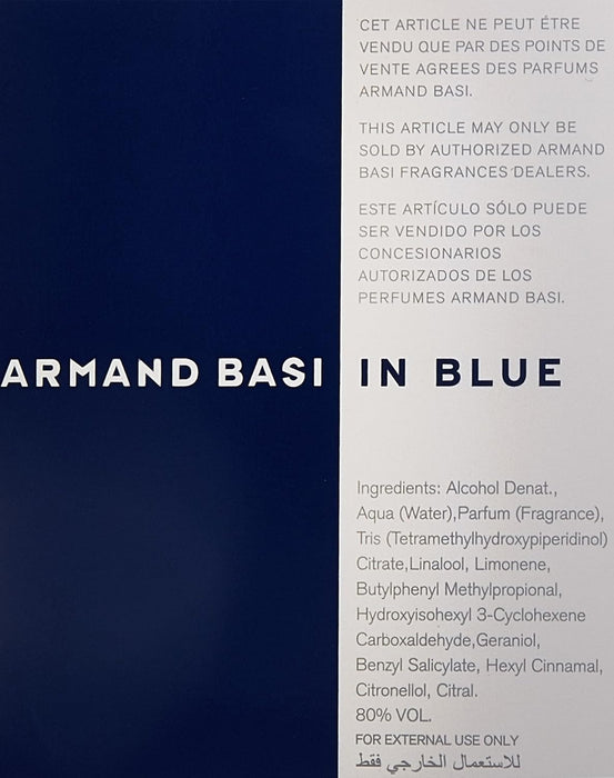 Armand Basi In Blue by Armand Basi for Men - 1.2 ml EDT Spray Vial On Card (Mini)