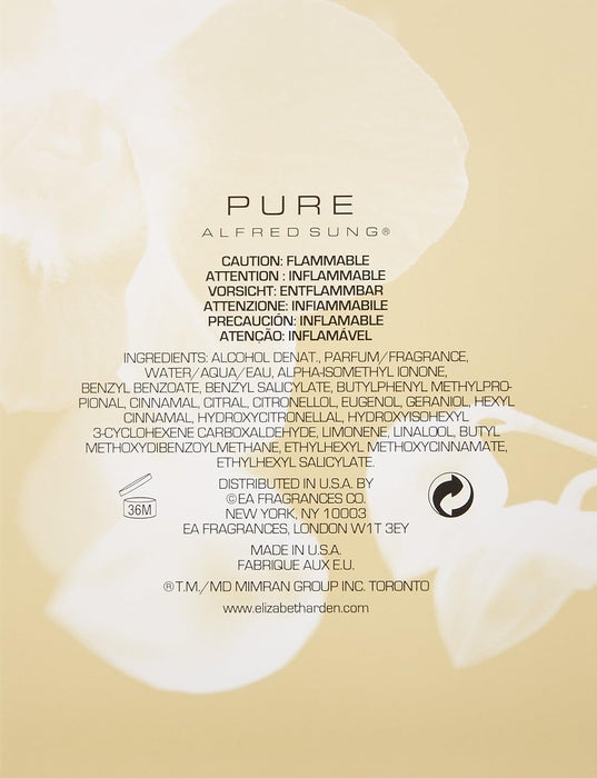 Pure de Alfred Sung para mujeres - Spray EDP de 3,4 oz