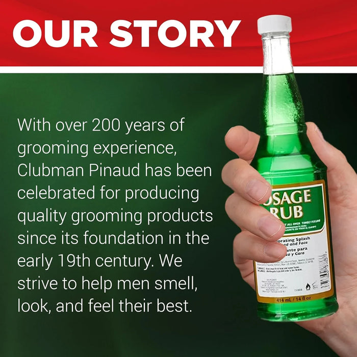 Clubman Jeris Osage Rub for Face and Scalp 14 oz