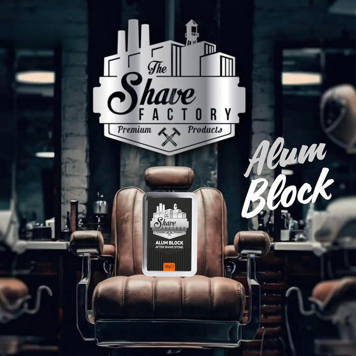 The Shave Factory Alum Block Aftershave for Shaving Razor 3.53 oz