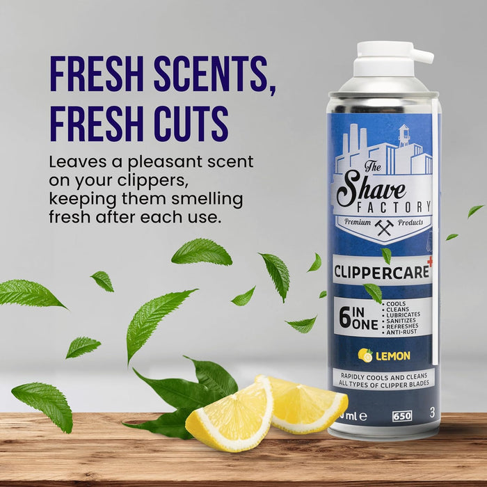 The Shave Factory ClipperCare PLUS+ 6in1 Spray LEMON - 16.9 Oz