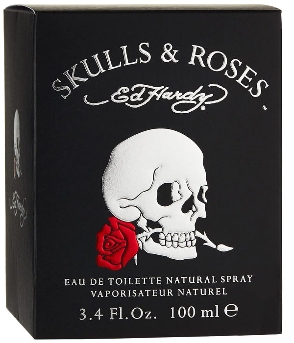 Ed Hardy Skulls and Roses by Christian Audigier for Men - 3.4 oz EDT Spray