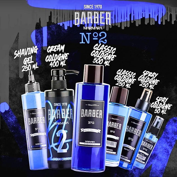 Marmara Barber Aftershave Cologne No.1 & No.2 -16.9 oz Combo - 6 pcs