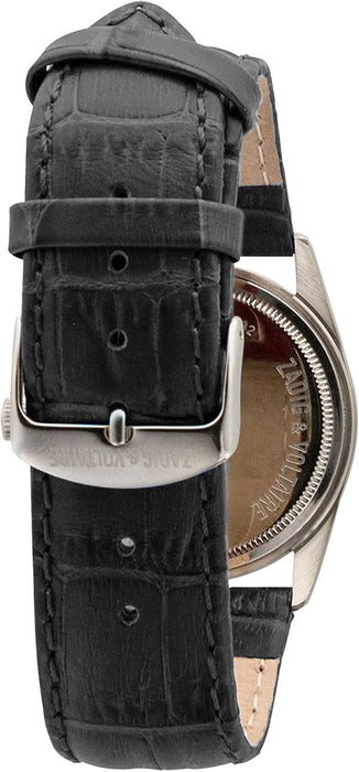 ZVF234 Fusion - Silver/ Black Leather Strap Watch by Zadig & Voltaire for Unisex - 1 Pc Watch