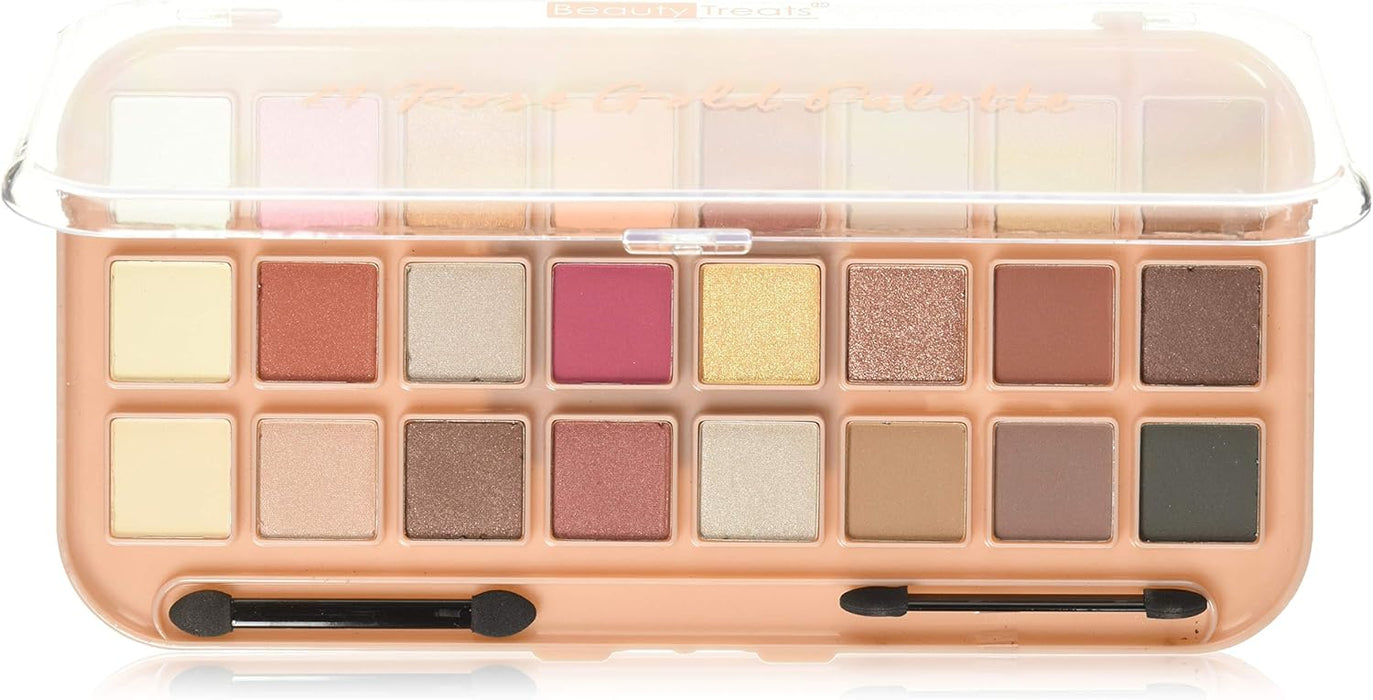 BEAUTY TREATS Juego de 24 expositores de paleta de oro rosa, 12 piezas