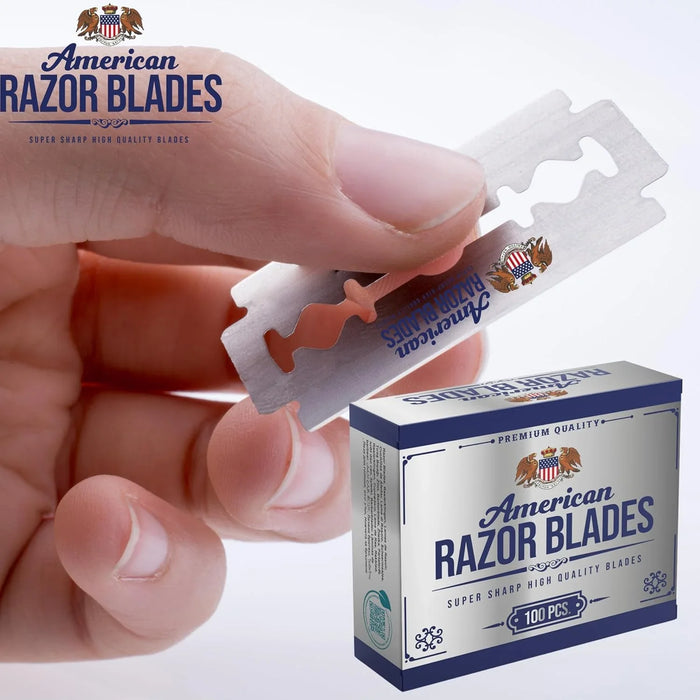 American Razor Blades – Super Sharp Double Edge (100 ct) | The Shave Factory