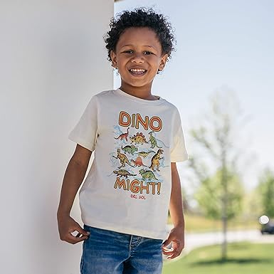 T-shirt ras du cou pour enfants - Dino Might par DelSol pour enfants - T-shirt 1 pièce (3T)