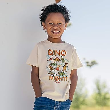 T-shirt ras du cou pour enfants - Dino Might par DelSol pour enfants - T-shirt 1 pièce (3T)