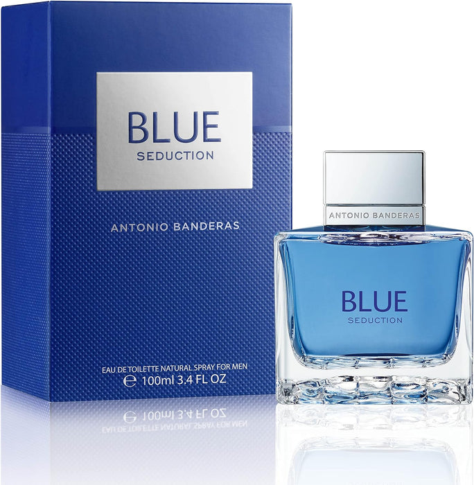 Blue Seduction de Antonio Banderas para hombres - EDT en aerosol de 3.4 oz (sin caja)