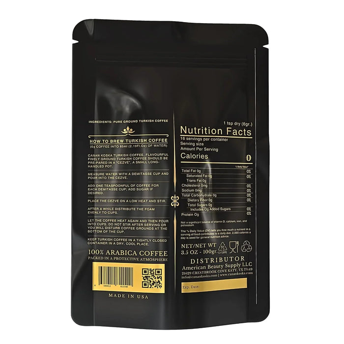Canan Koska Turkish Coffee Medium Roast Ground Coffee 100% Arabica
