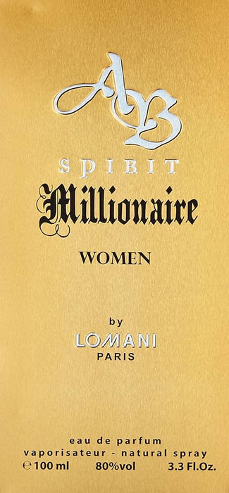 AB Spirit Millionaire by Lomani for Women - 3.3 oz EDP Spray