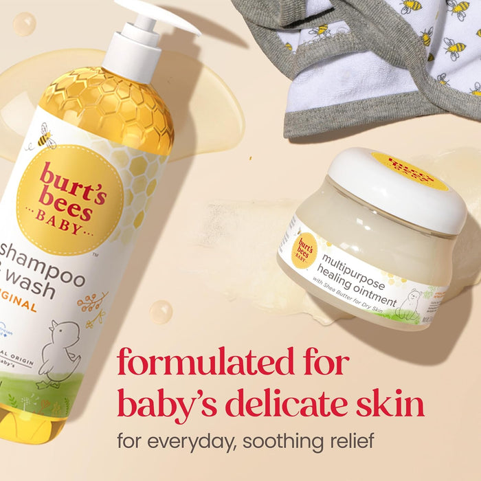 Shampoing et nettoyant pour bébé Baby Bee Original de Burts Bees pour enfants - Shampoing et nettoyant pour le corps 12 oz